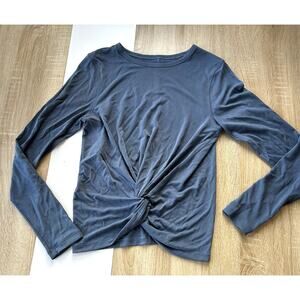Lululemon Crescent Long Sleeve Cupro Rib Athletic Top Women's Size M Blue